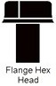 Flange hex head