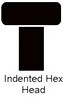 Indented hex head